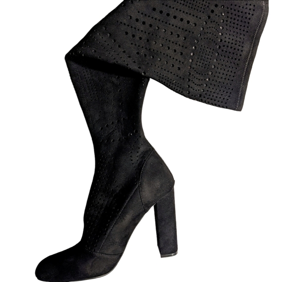 Steve MaddenWomens Steve Madden Eden Perforated Over-The-Knee Boots Sz 8M - Picture 6 of 9